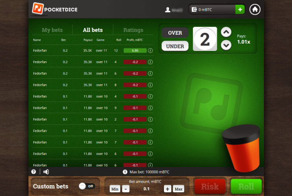 mbitcasino pocketdice